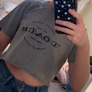 Coach crop top t shirt size XS